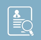 CV image for job board in blue and white