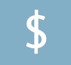 image of peso symbol on quotation in blue with white